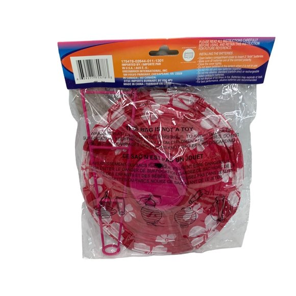 New Luau Pink Paper Lantern Party Decoration 8 in x 8 in - Picture 2 of 2